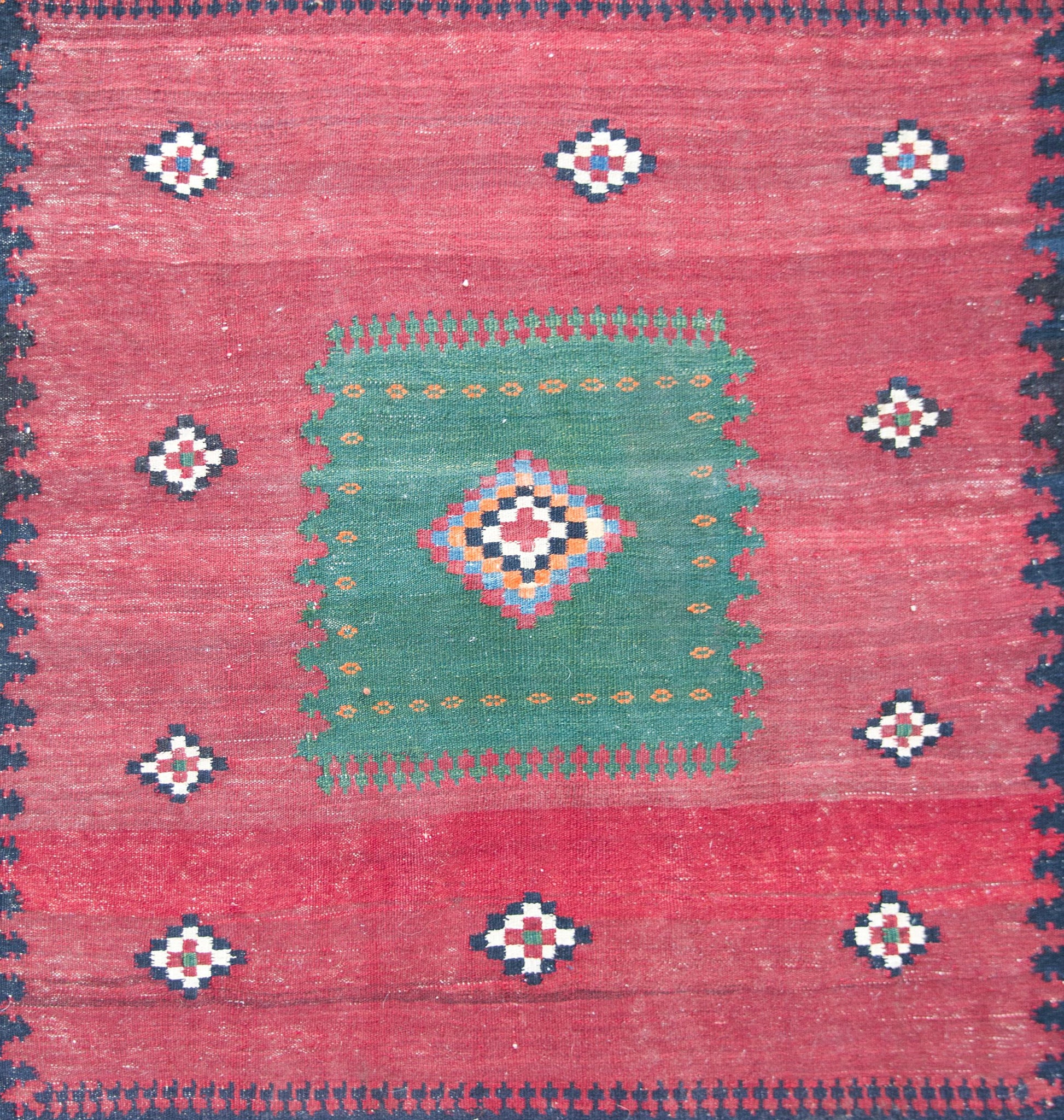 Early 20th Century Persian Afshar Sofreh Rug For Sale