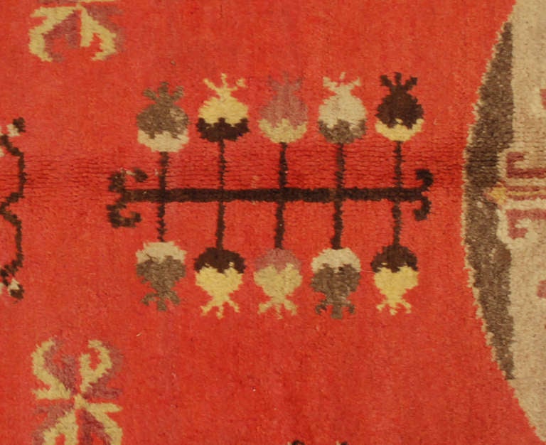 Antique Central Asian Khotan Rug For Sale