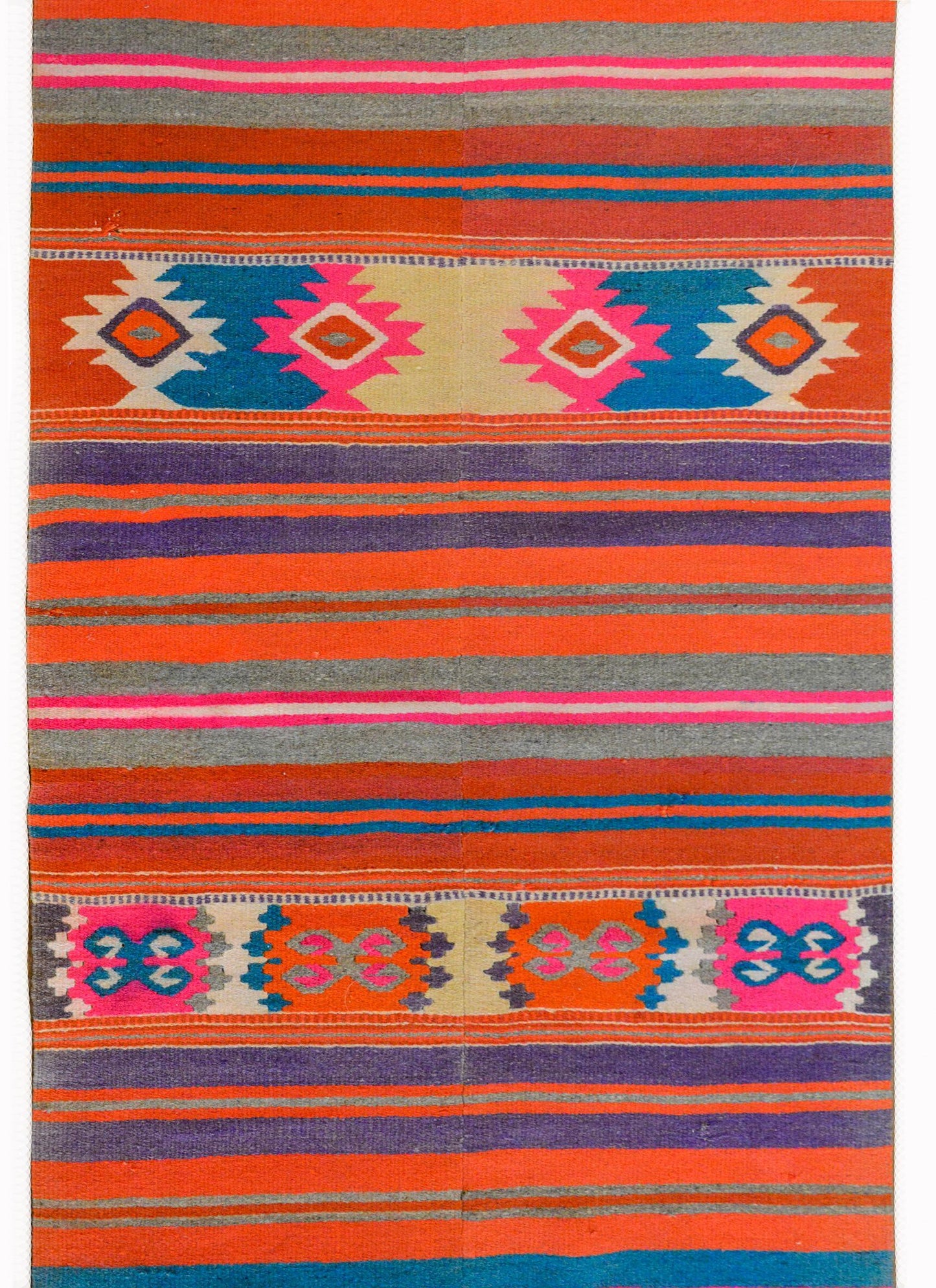 Late 20th Century Mexican Kilim Rug For Sale