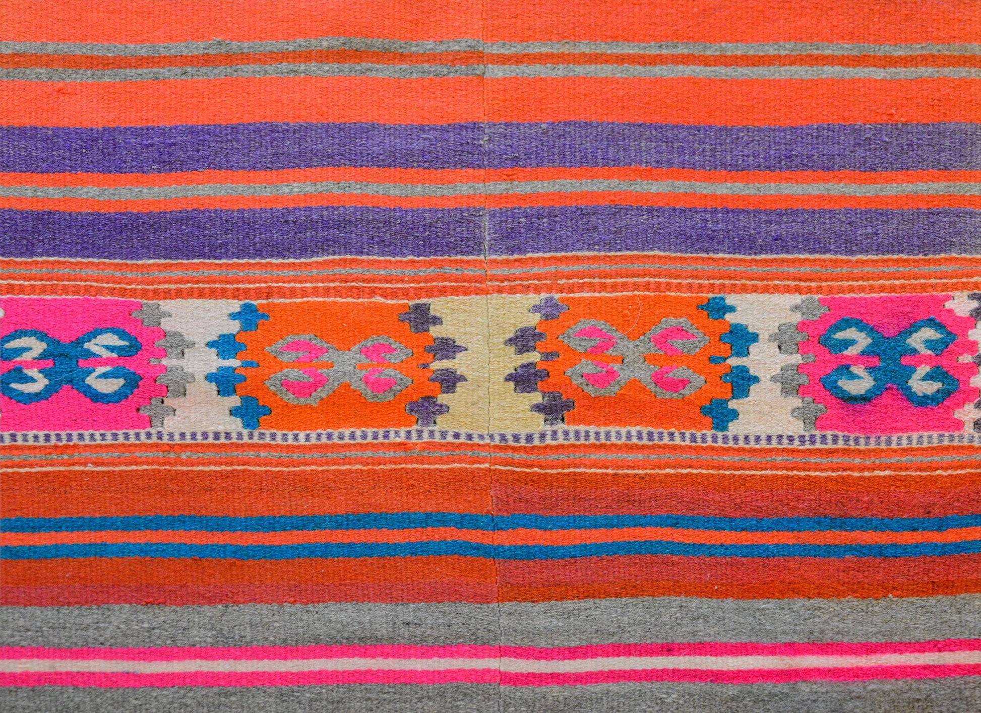 Late 20th Century Mexican Kilim Rug For Sale