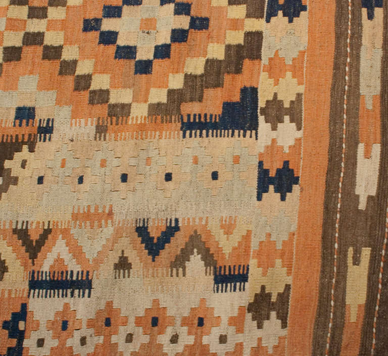 Early 20th Century Bashir Kilim Rug For Sale