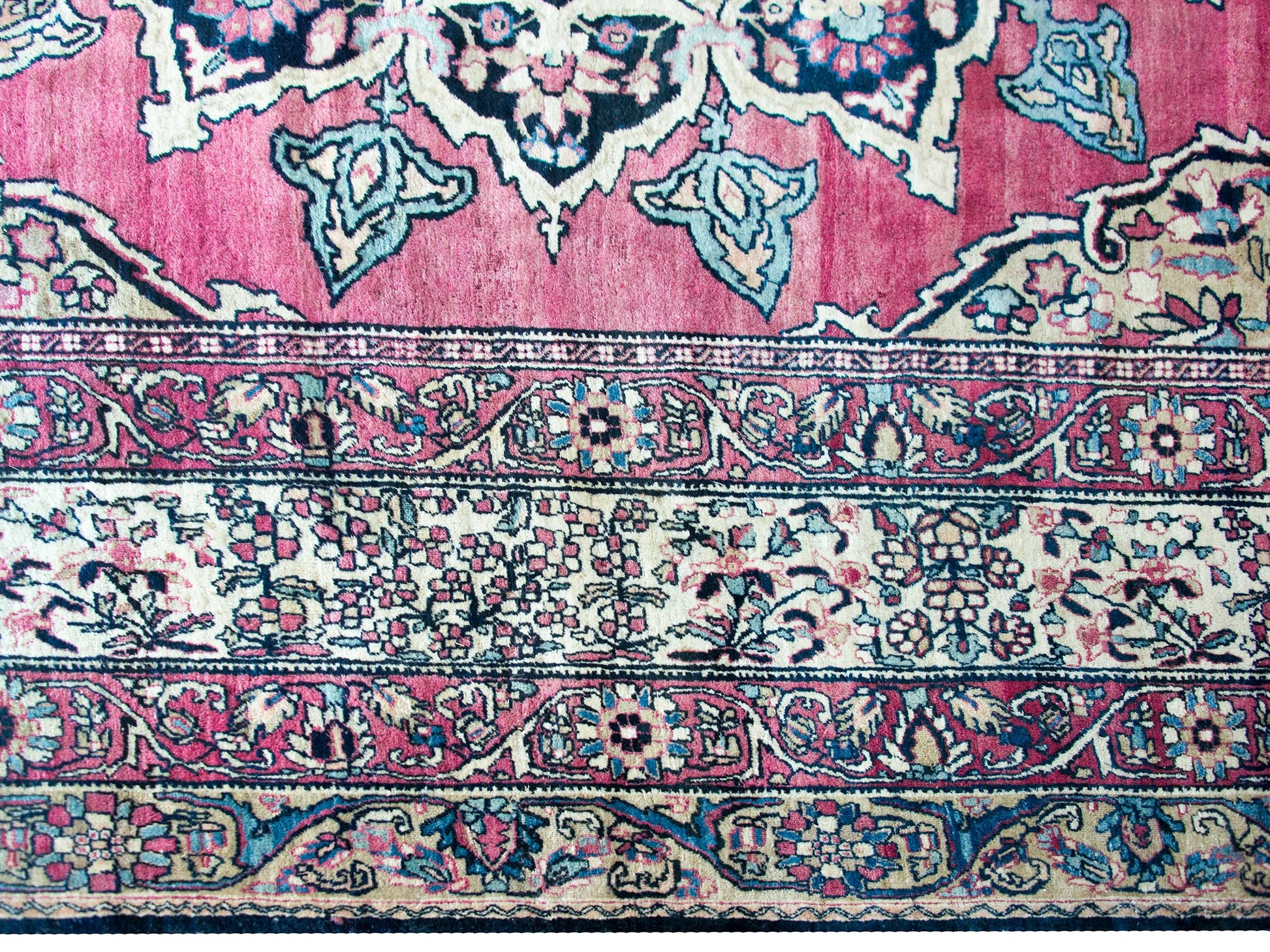 Late 19th Century Persian Lavar Kirman Rug For Sale