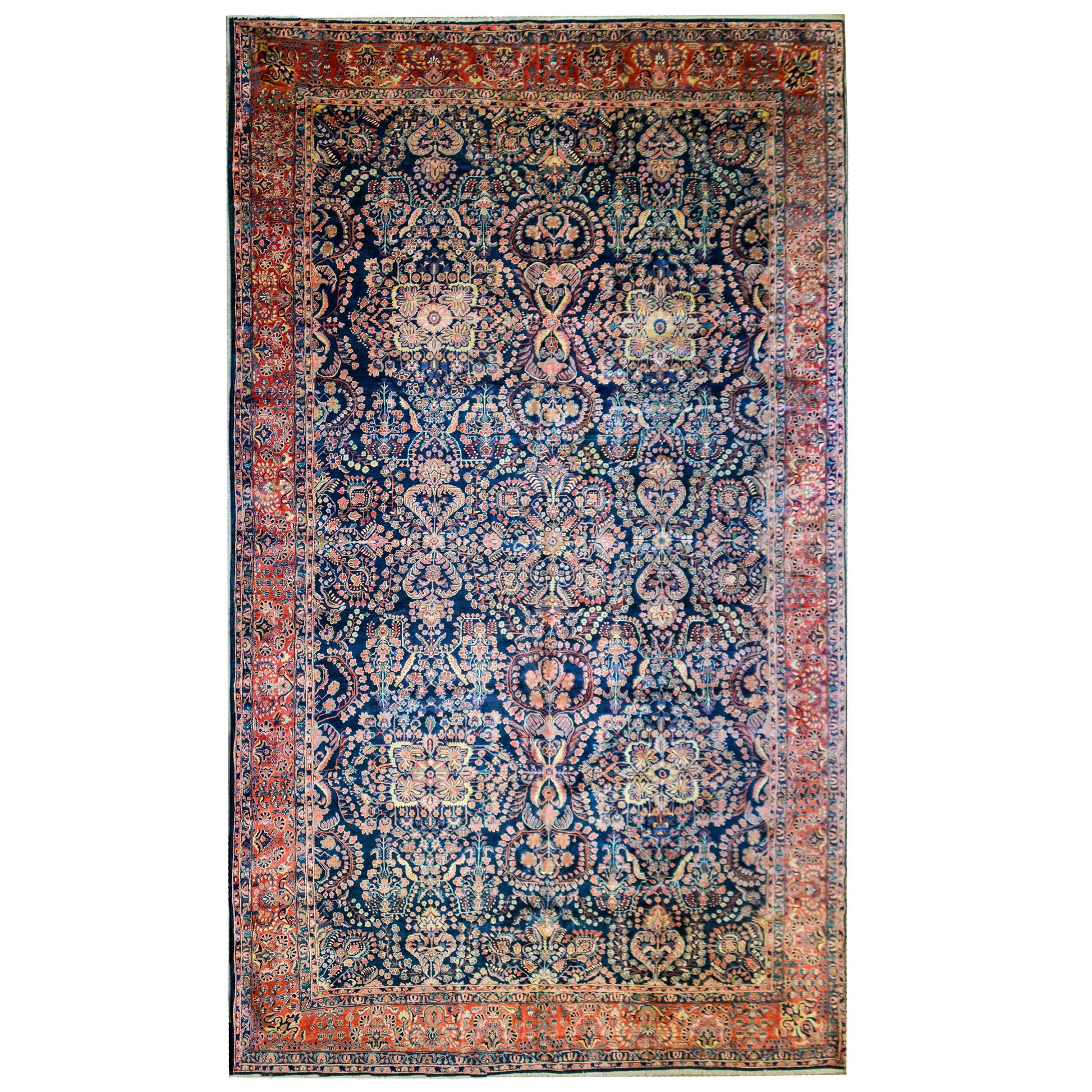 Extraordinary Early 20th Century Sarouk Rug For Sale