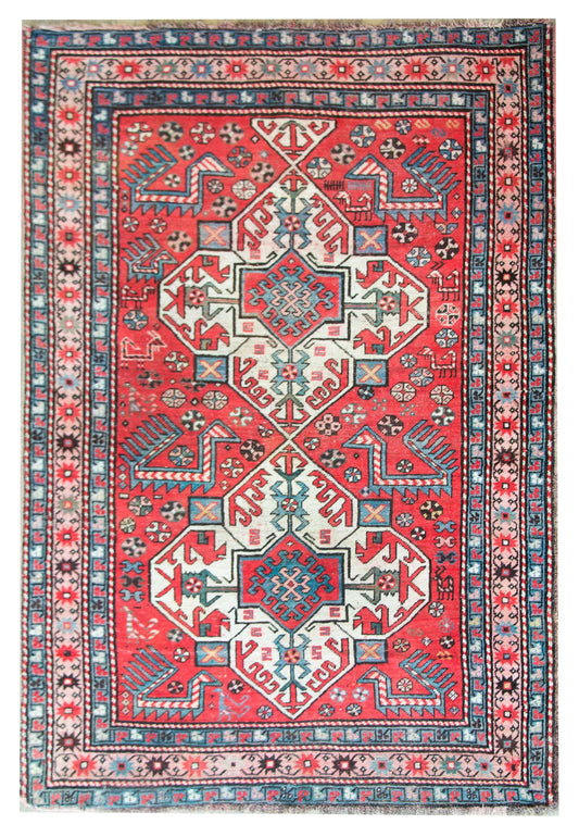 Early 20th Century Persian Kazak Rug For Sale