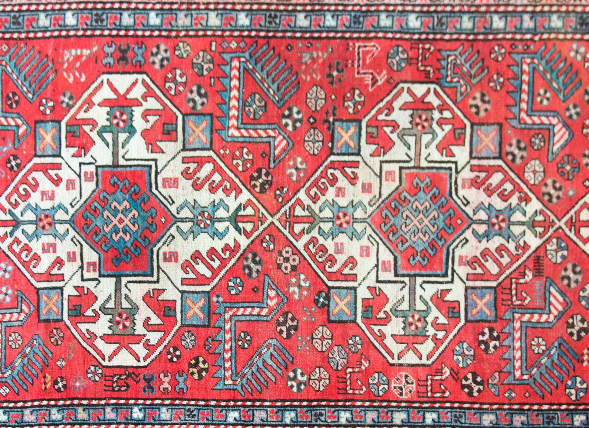 Early 20th Century Persian Kazak Rug For Sale