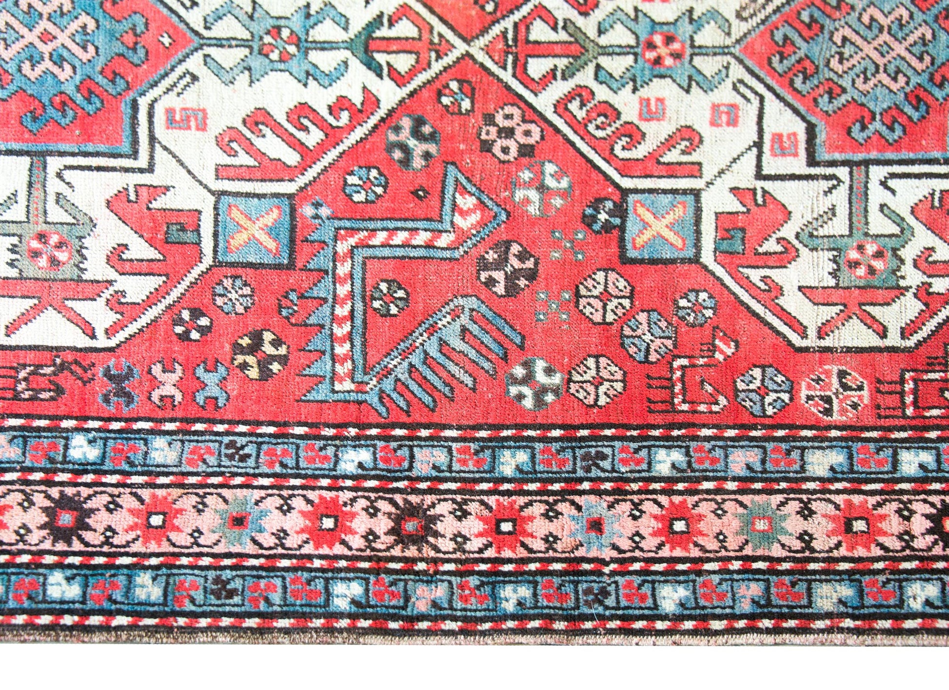 Early 20th Century Persian Kazak Rug For Sale