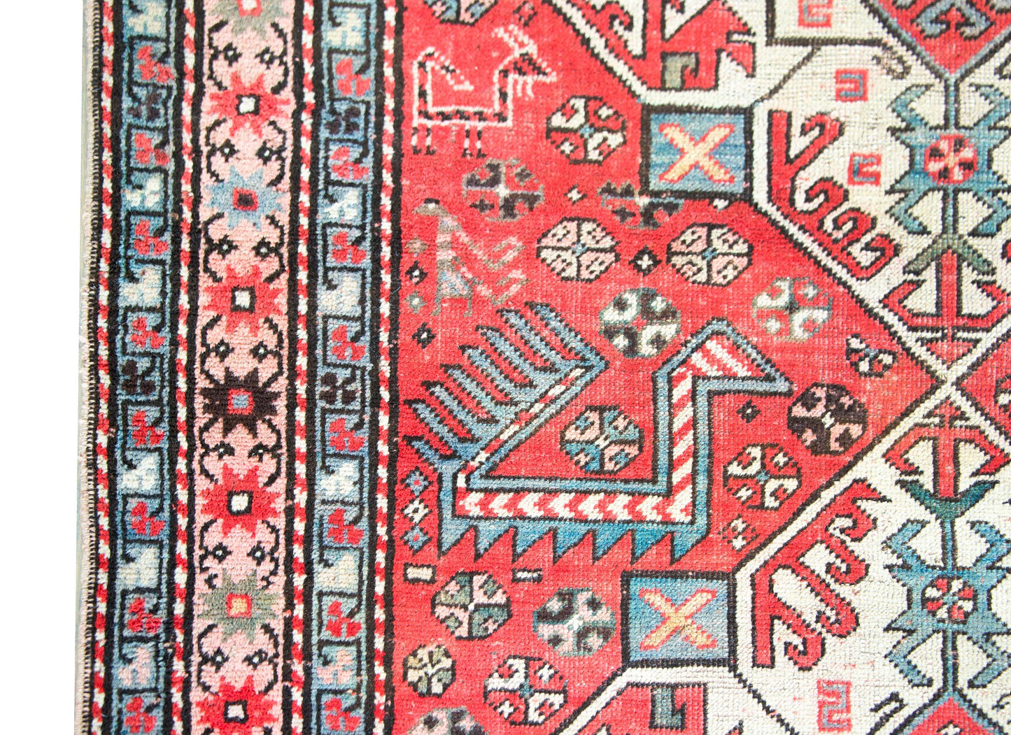 Early 20th Century Persian Kazak Rug For Sale