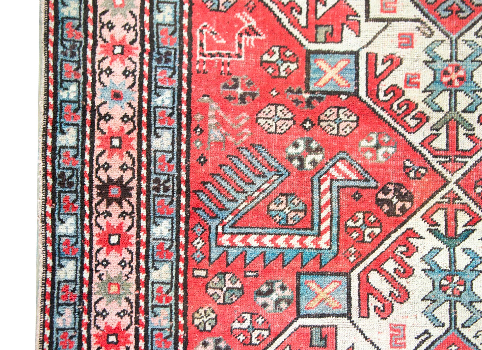 Early 20th Century Persian Kazak Rug For Sale