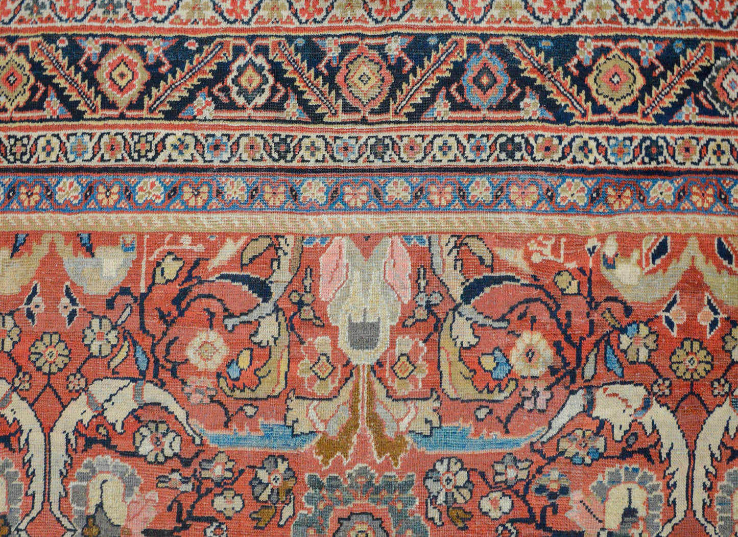 Bold Early 20th Century Mahal Rug For Sale
