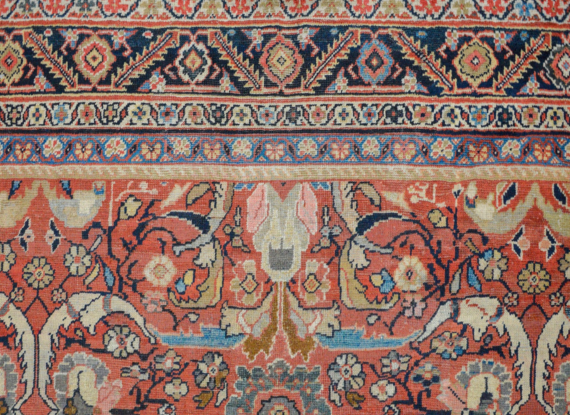 Bold Early 20th Century Mahal Rug For Sale