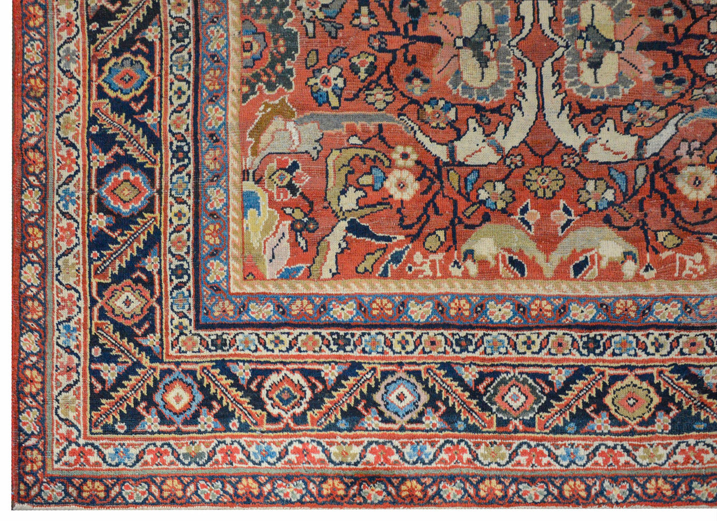 Bold Early 20th Century Mahal Rug For Sale