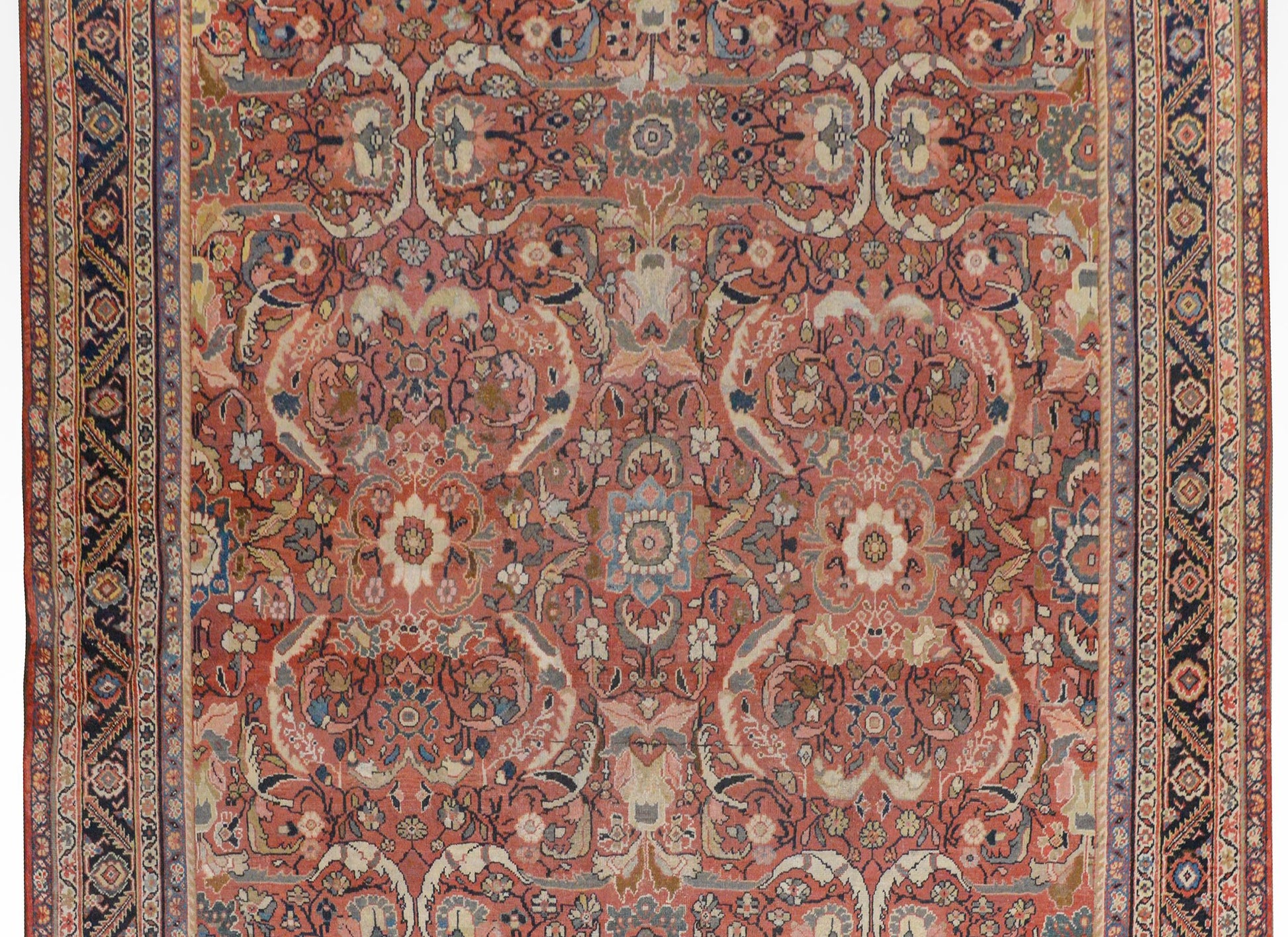 Bold Early 20th Century Mahal Rug For Sale