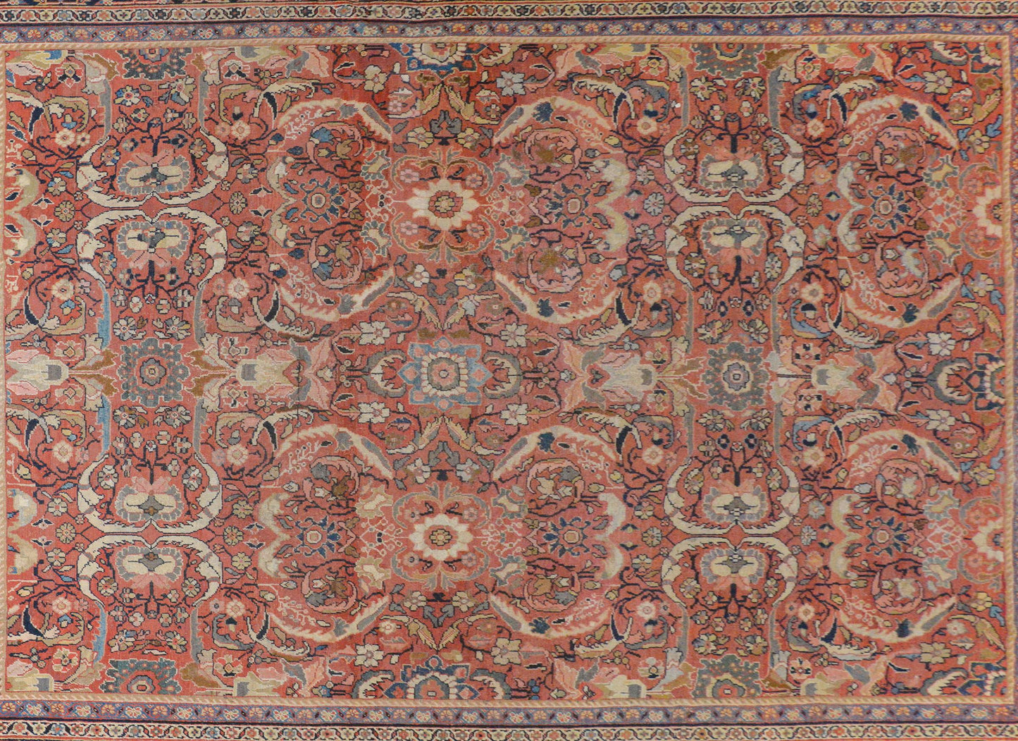Bold Early 20th Century Mahal Rug For Sale