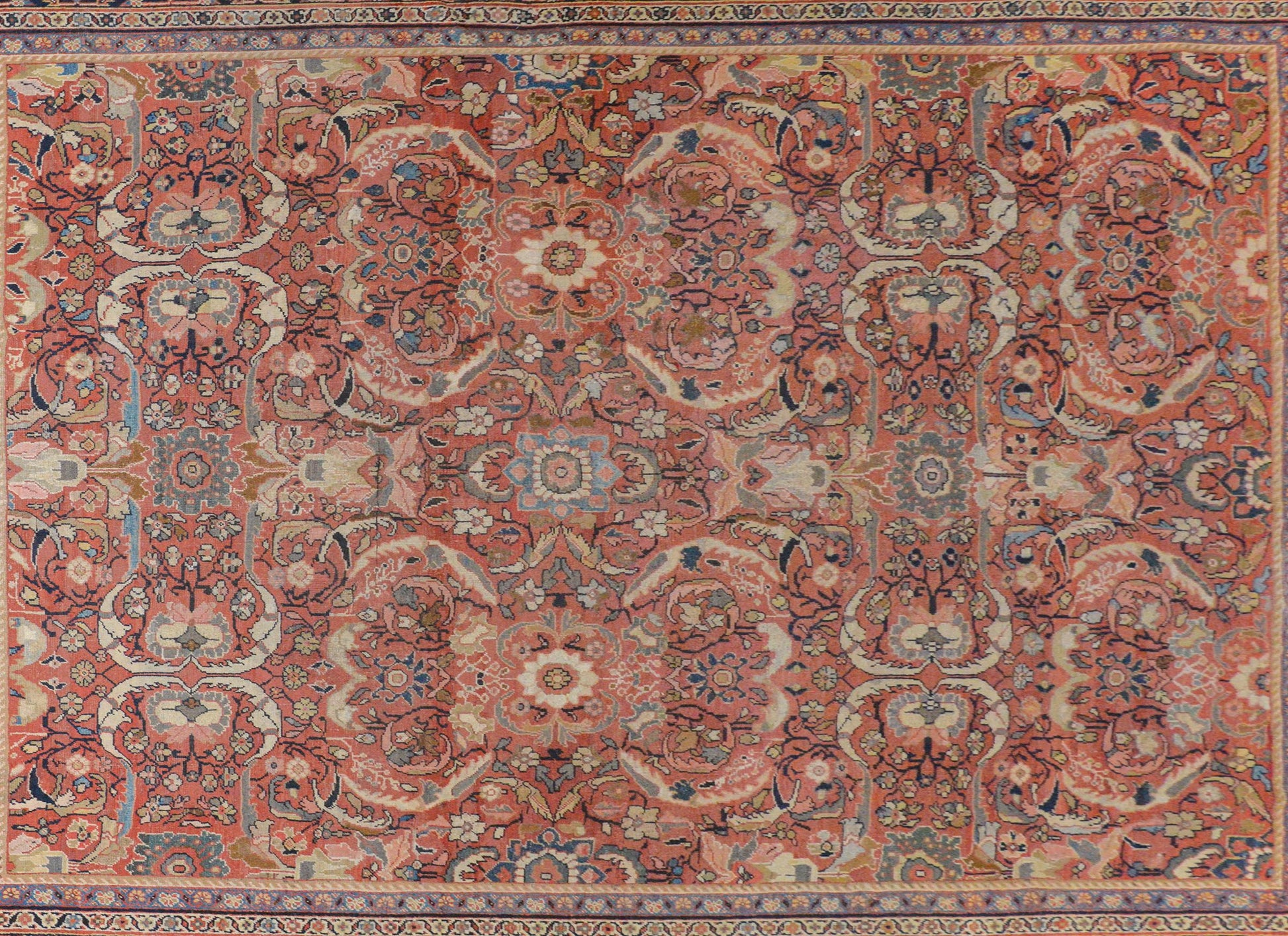Bold Early 20th Century Mahal Rug For Sale