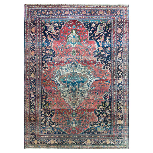 Late 19th Century Persian Sarouk Farahan Rug For Sale