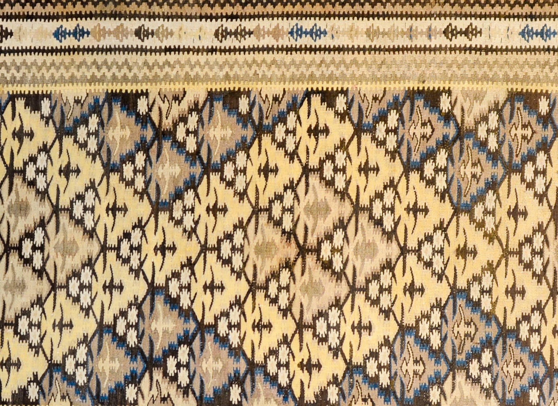 Wonderful Mid-20th Century Qazvin Kilim Runner For Sale