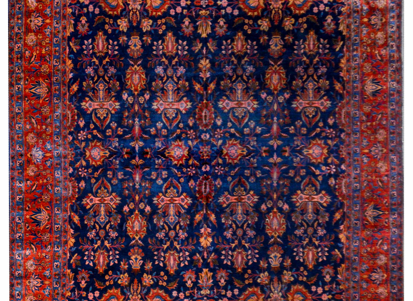 Beautiful 19th Century Antique Kashan Rug For Sale