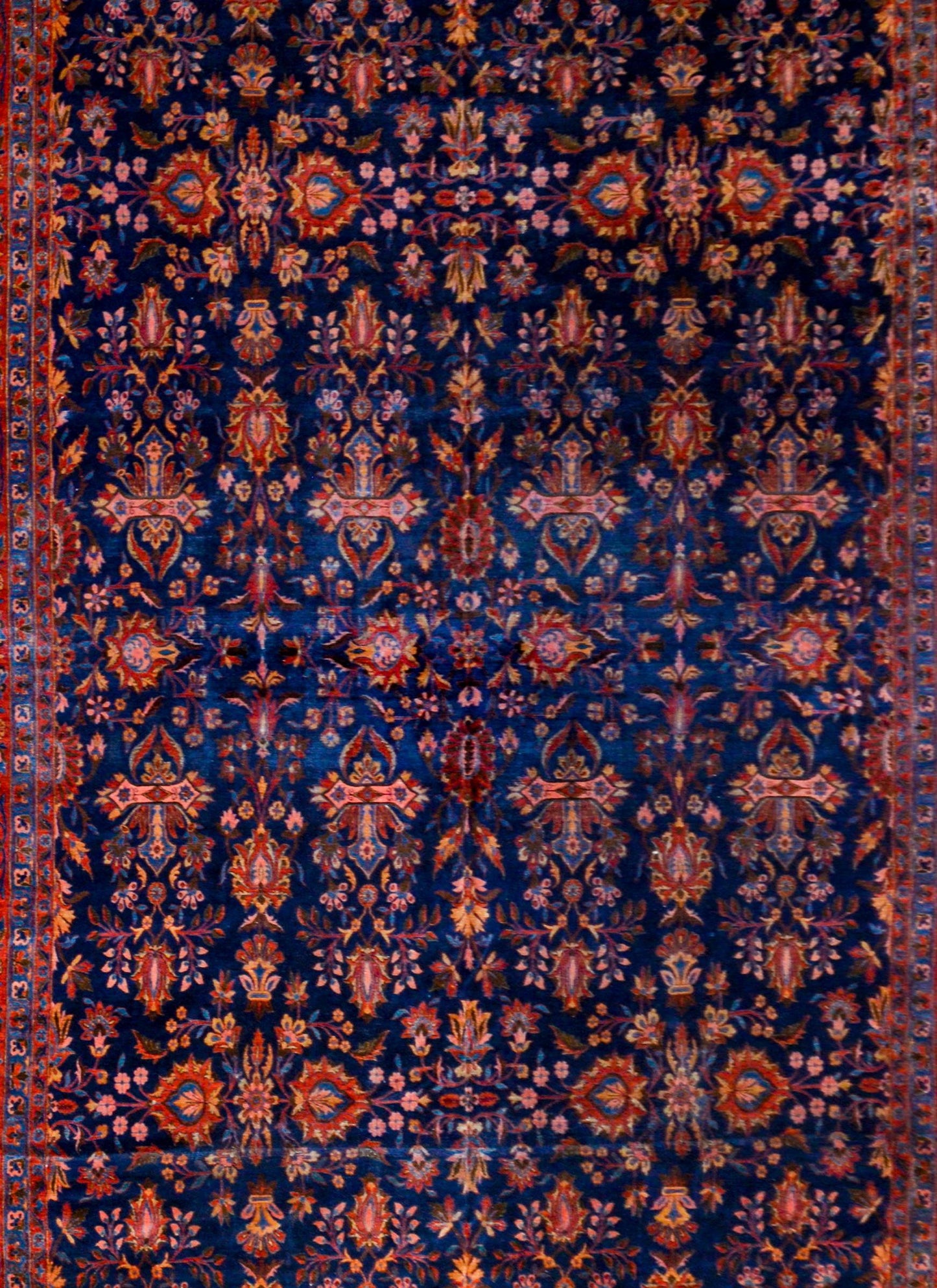 Beautiful 19th Century Antique Kashan Rug For Sale
