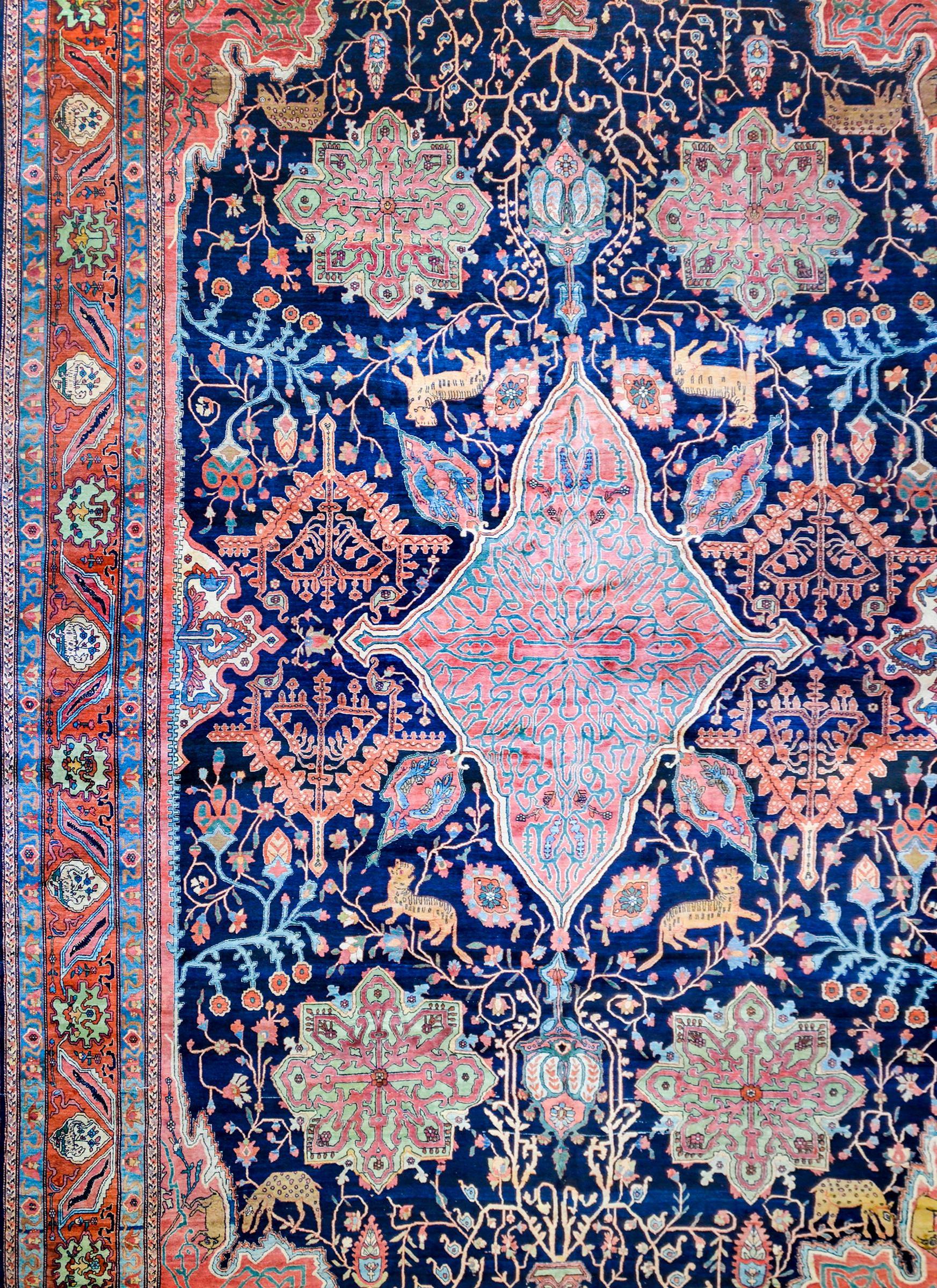 Extraordinary Monumental 19th Century Sarouk Farahan Rug For Sale