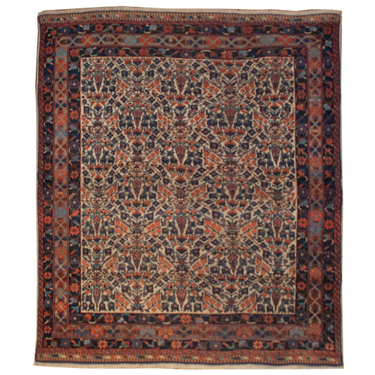 19th Century Afshar Rug For Sale