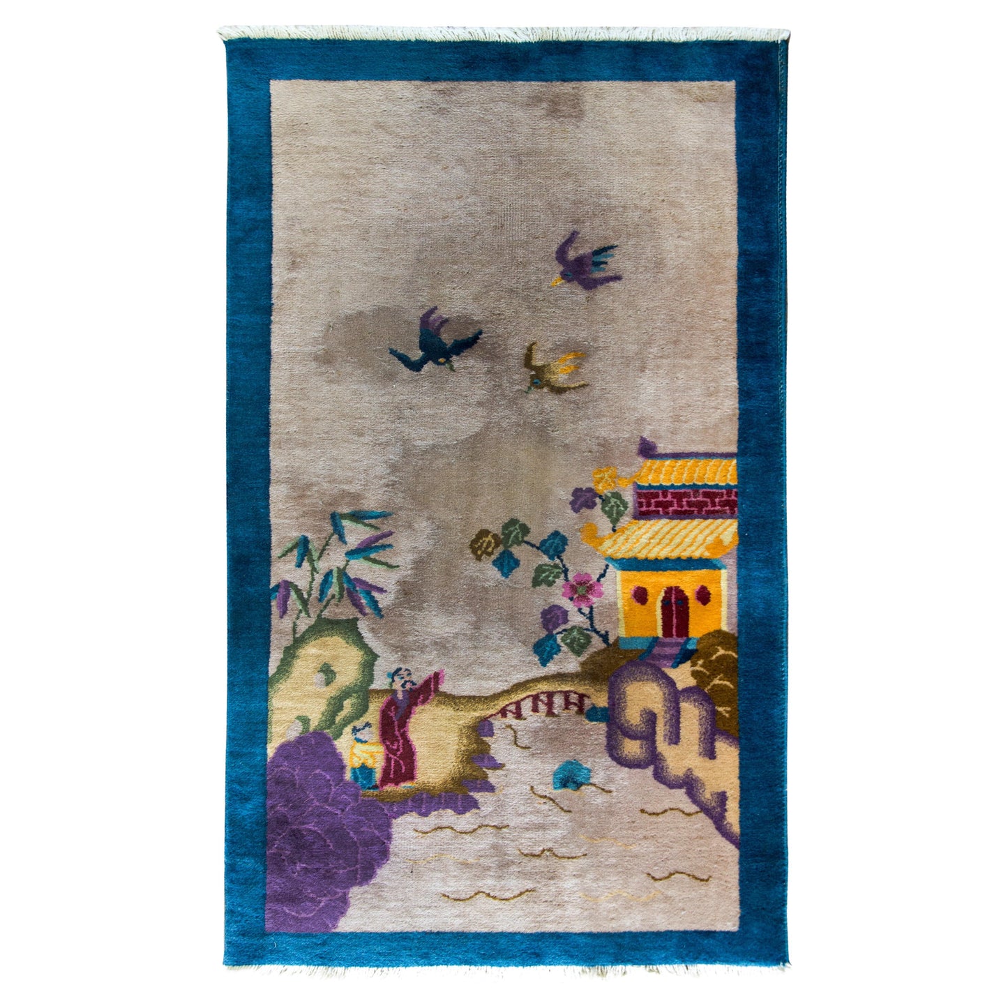 Early 20th Century Chinese Art Deco Rug For Sale