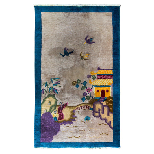 Early 20th Century Chinese Art Deco Rug For Sale
