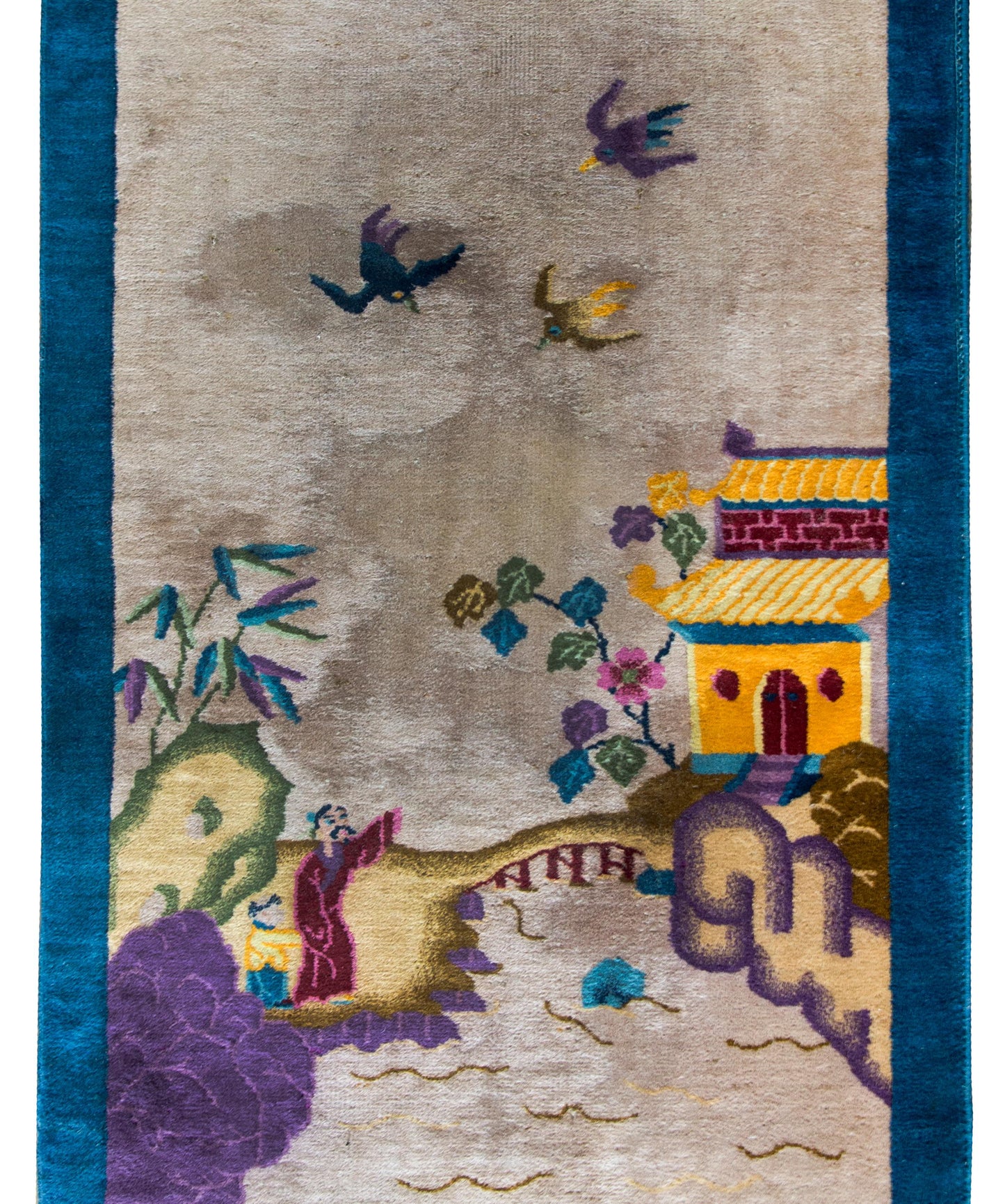 Early 20th Century Chinese Art Deco Rug For Sale