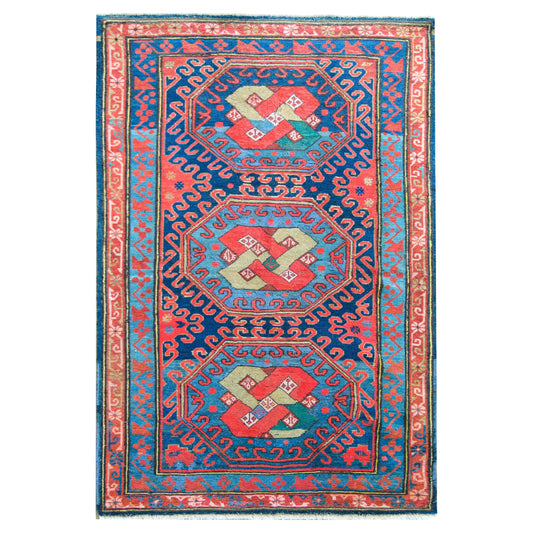 Early 20th Century Persian Kazak Rug For Sale