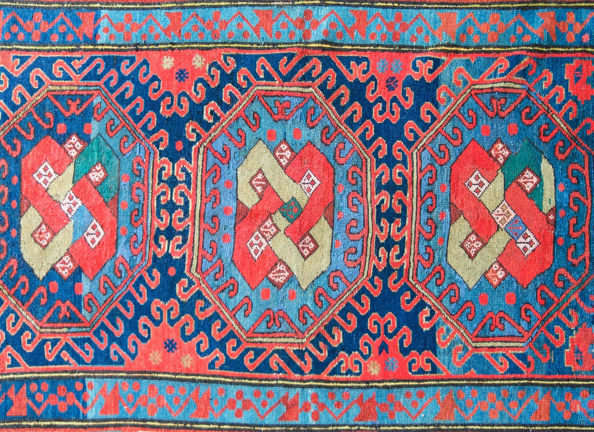 Early 20th Century Persian Kazak Rug For Sale