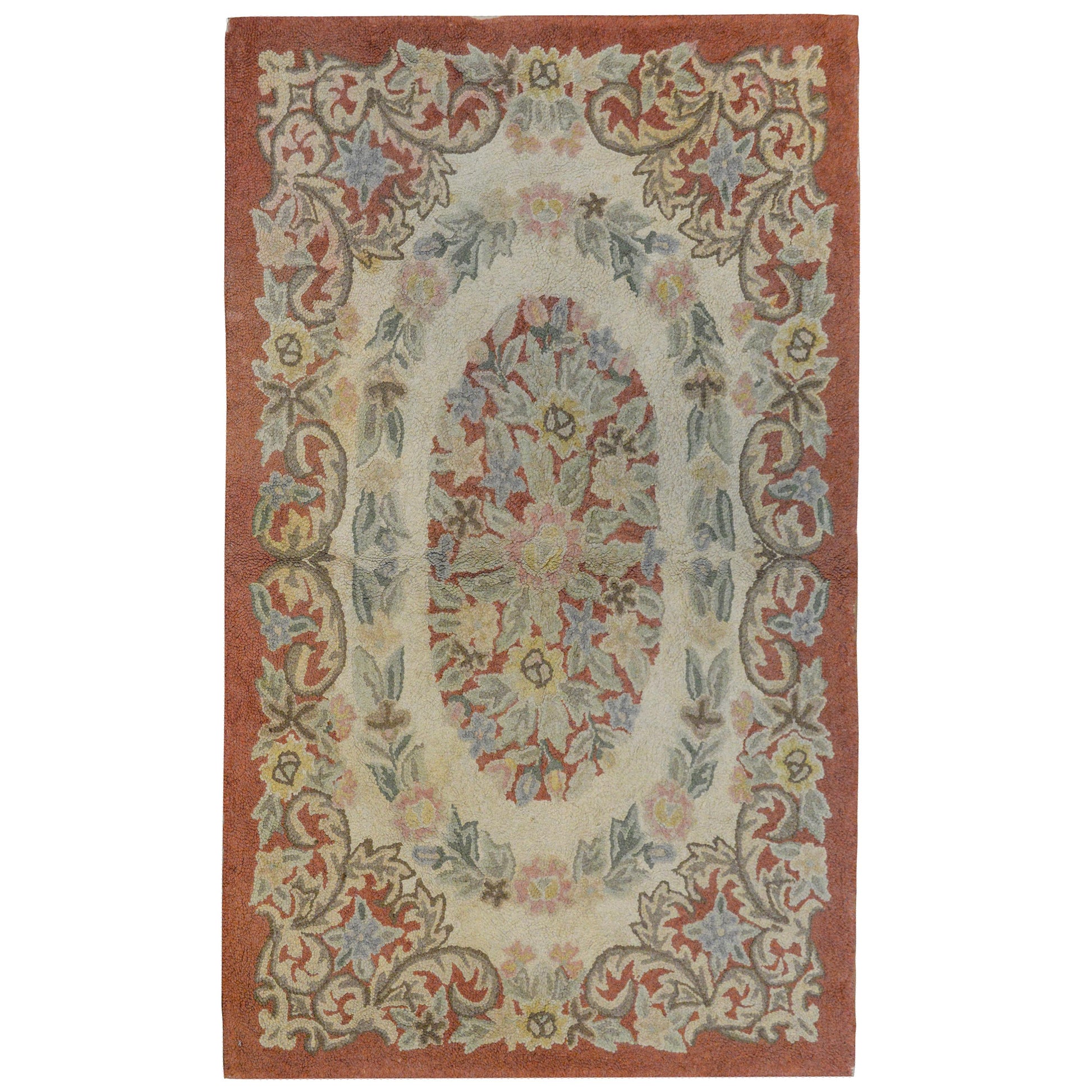 20th Century Chinese Hook Rug For Sale