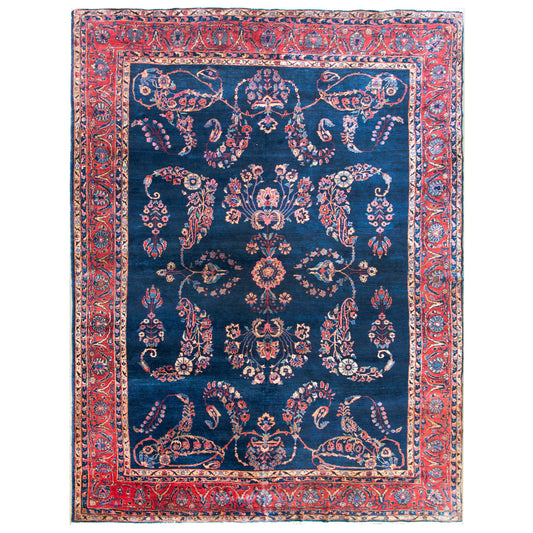 Early 20th Century Persian Sarouk Mohajeran Rug For Sale