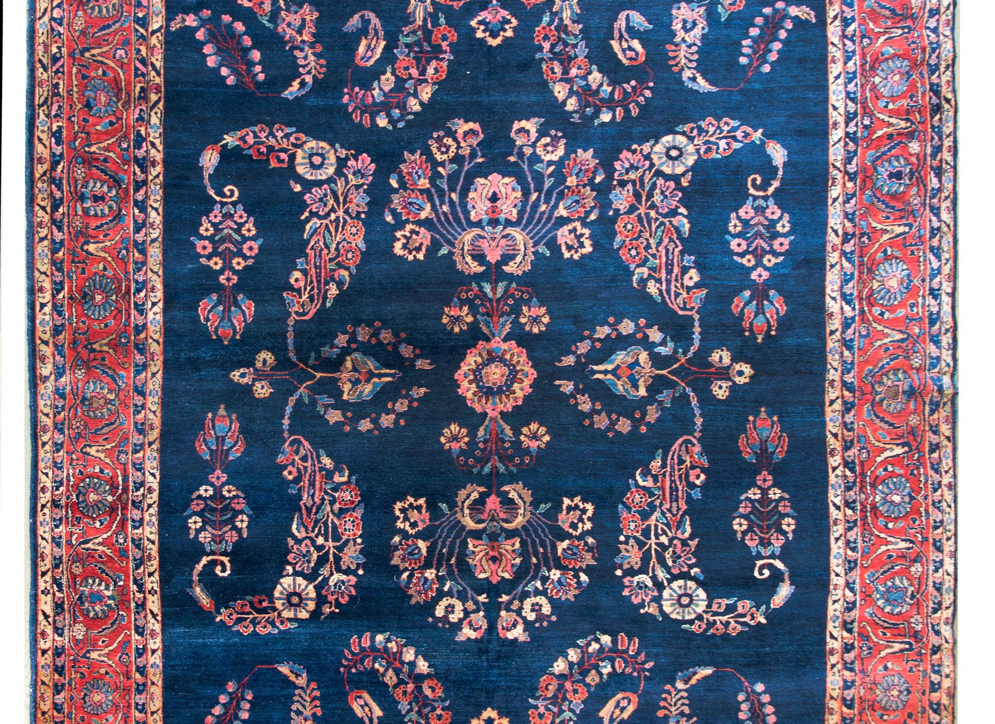 Early 20th Century Persian Sarouk Mohajeran Rug For Sale