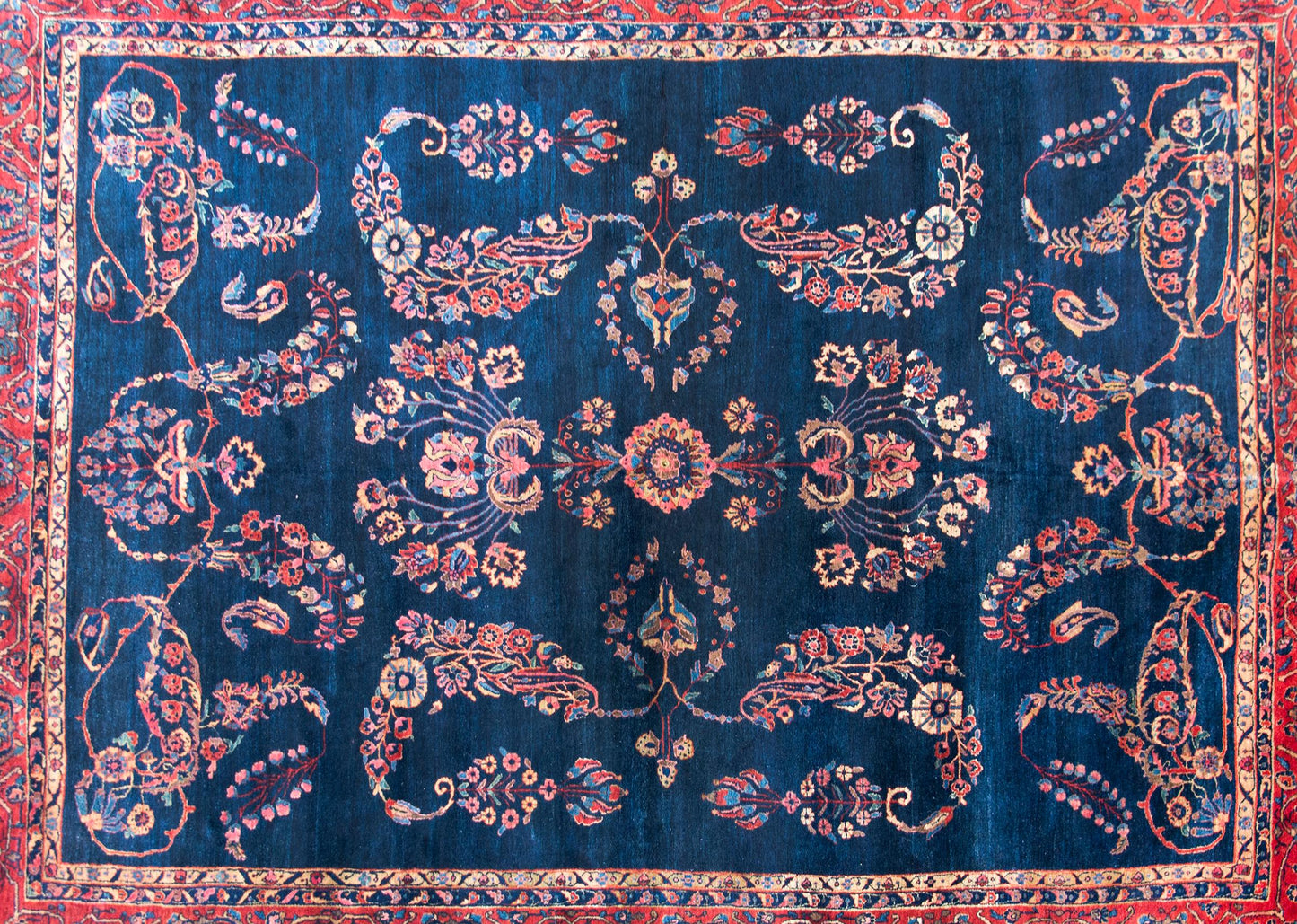 Early 20th Century Persian Sarouk Mohajeran Rug For Sale