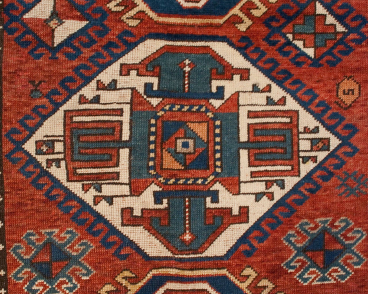 19th Century Kazak Rug For Sale