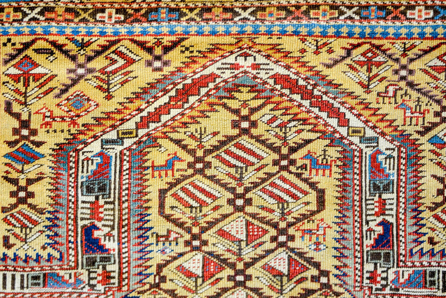 Extraordinary Late 19th Century Shriven Prayer Rug For Sale