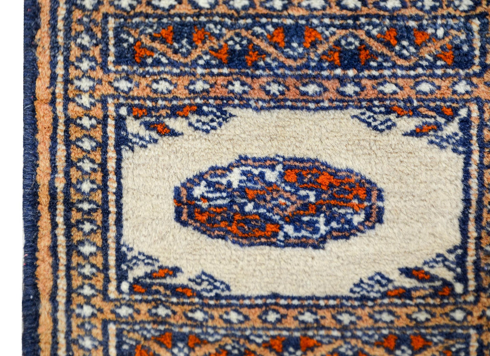 Petite Mid-20th Century Bakhara Rug For Sale