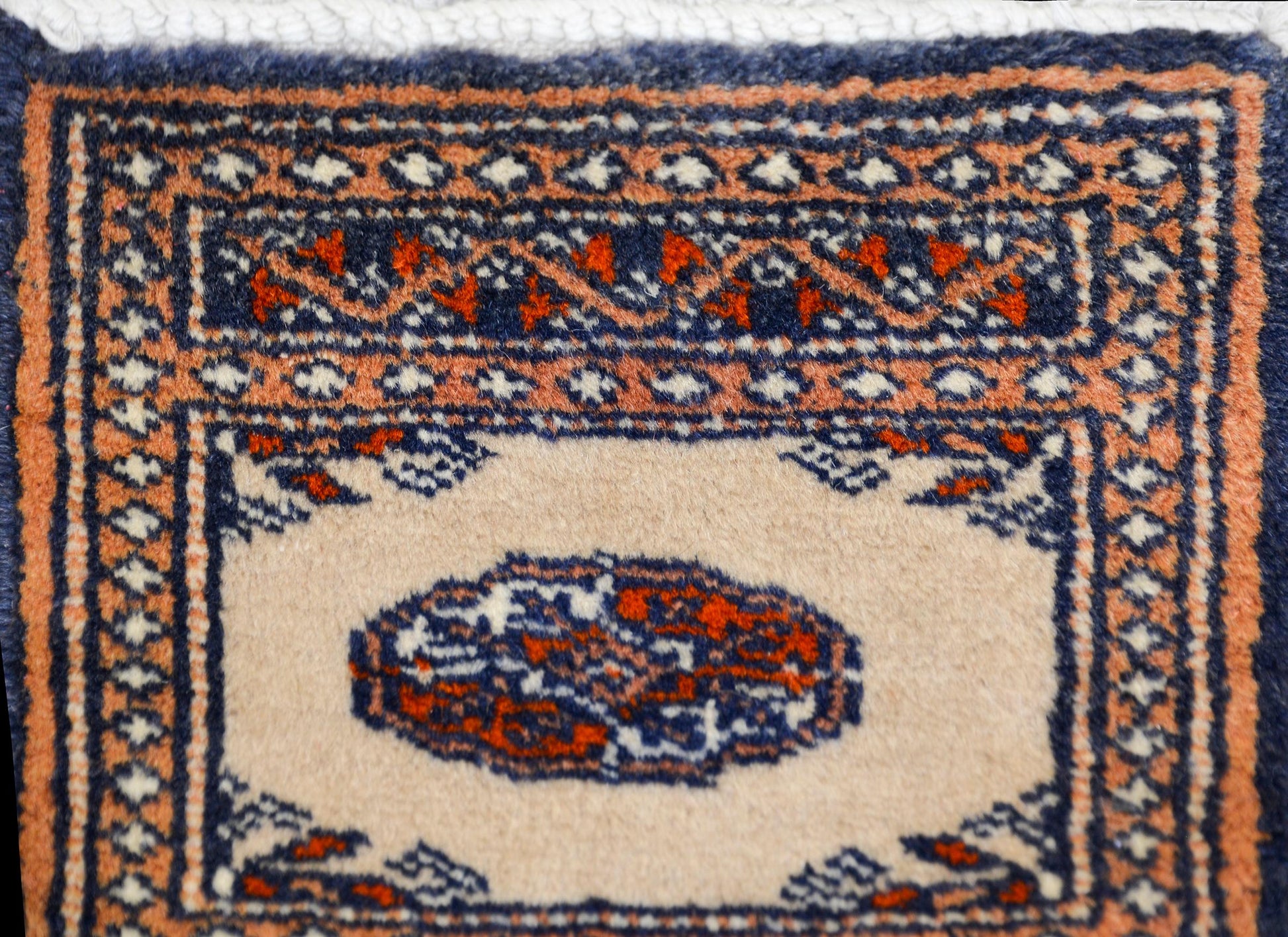 Petite Mid-20th Century Bakhara Rug For Sale