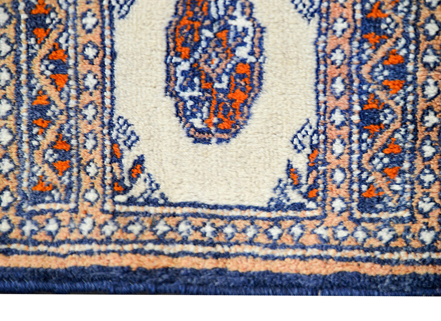 Petite Mid-20th Century Bakhara Rug For Sale