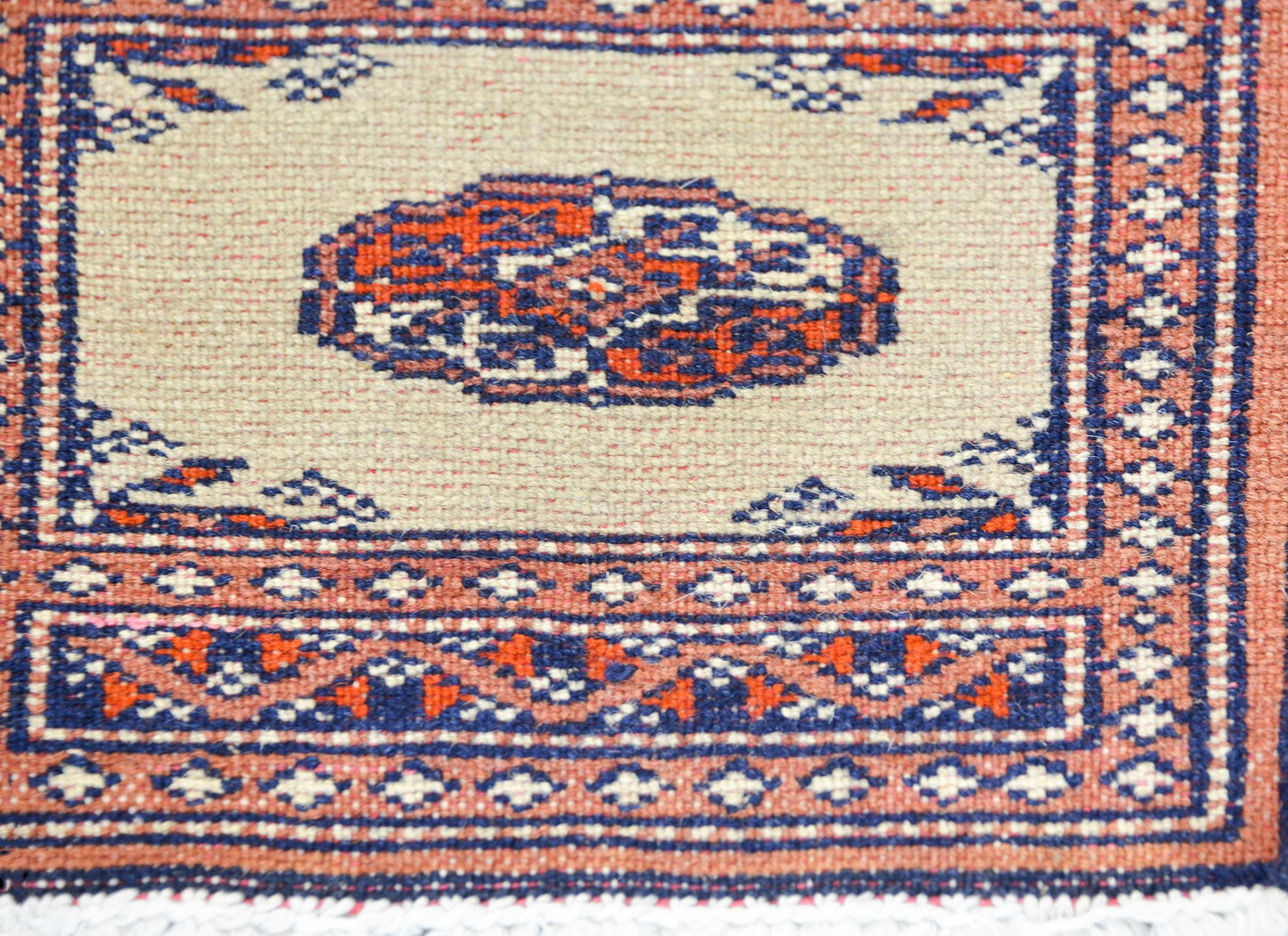 Petite Mid-20th Century Bakhara Rug For Sale