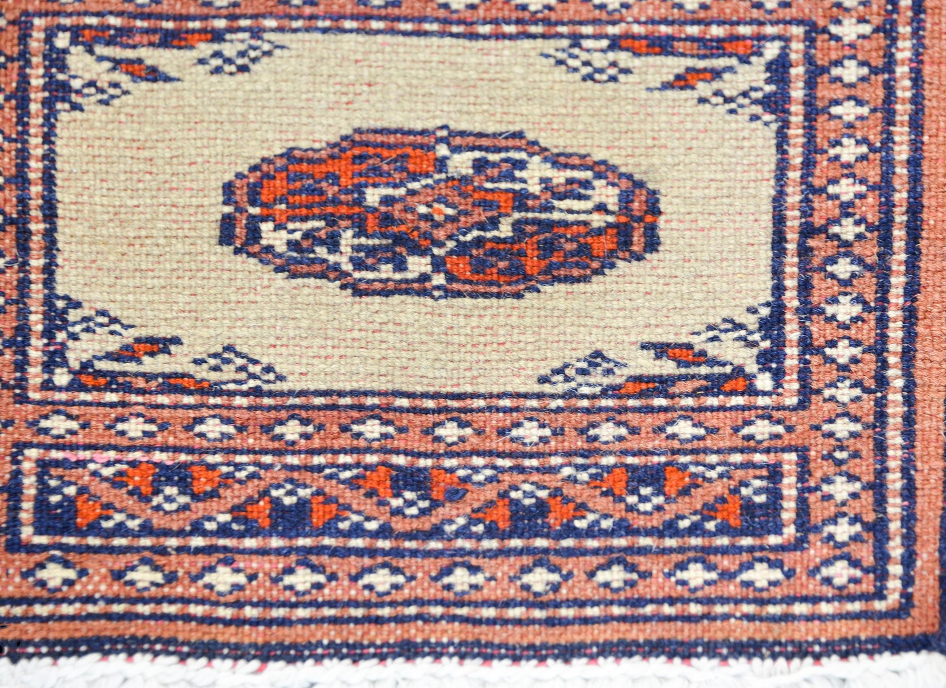 Petite Mid-20th Century Bakhara Rug For Sale