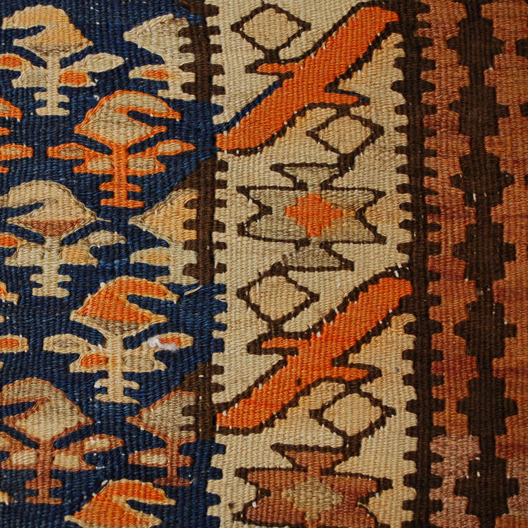 Early 20th Century Persian Veramin Kilim Runner For Sale