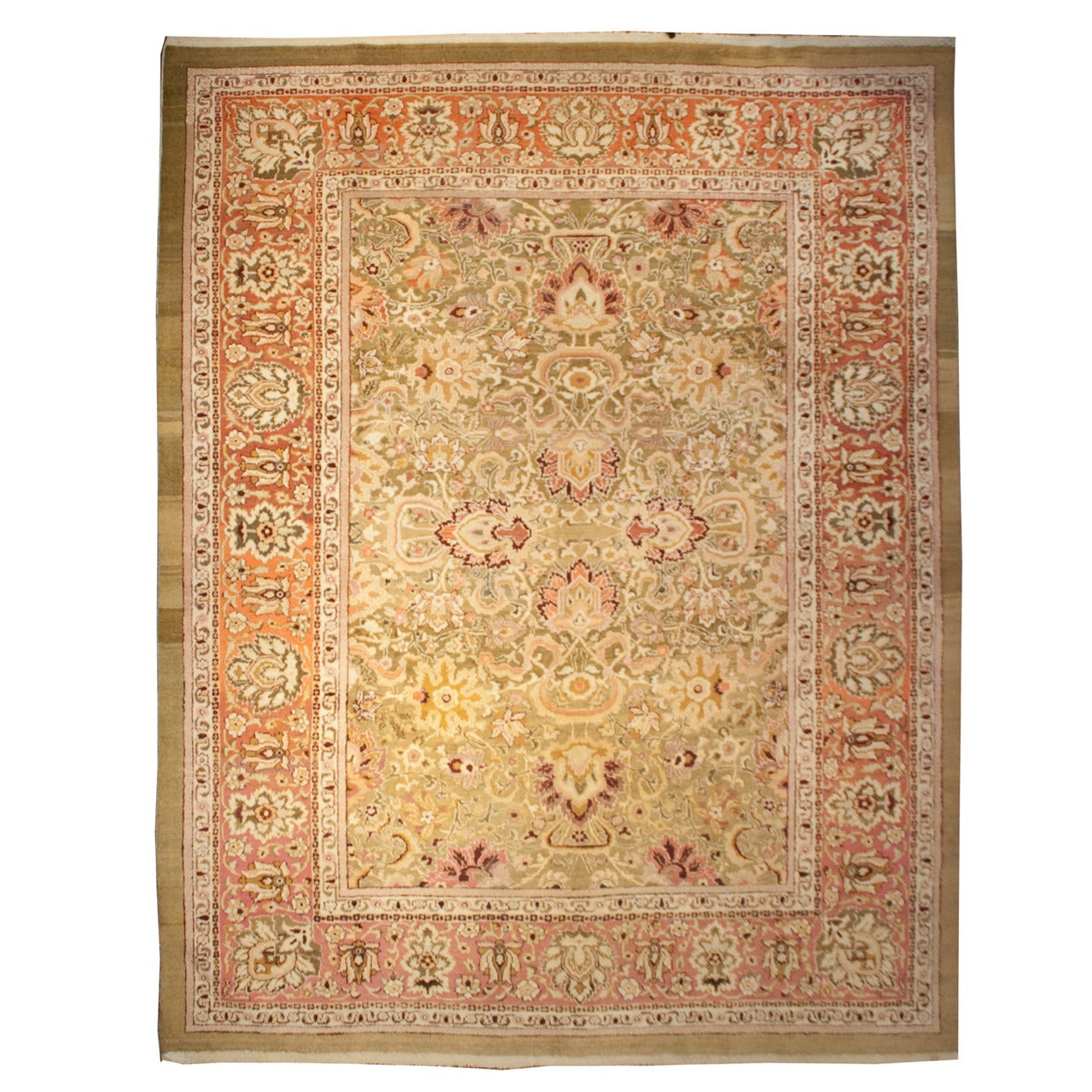 Early 20th Century Agra Rug For Sale