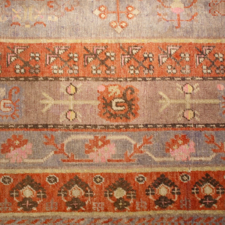 Early 20th Century Central Asian Khotan Carpet For Sale