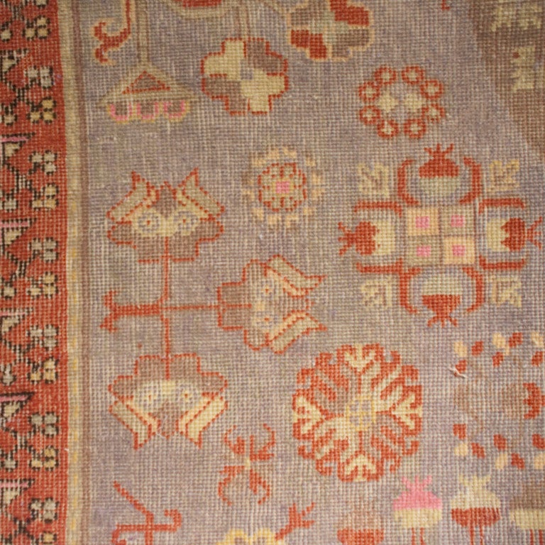 Early 20th Century Central Asian Khotan Carpet For Sale