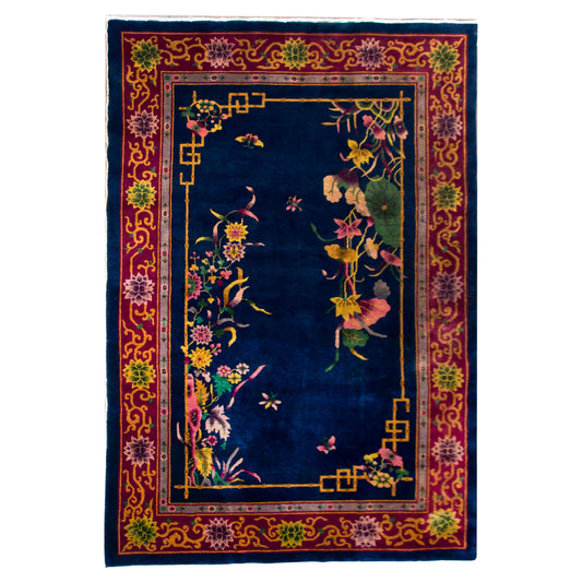 Early 20th Century Chinese Art Deco Rug For Sale