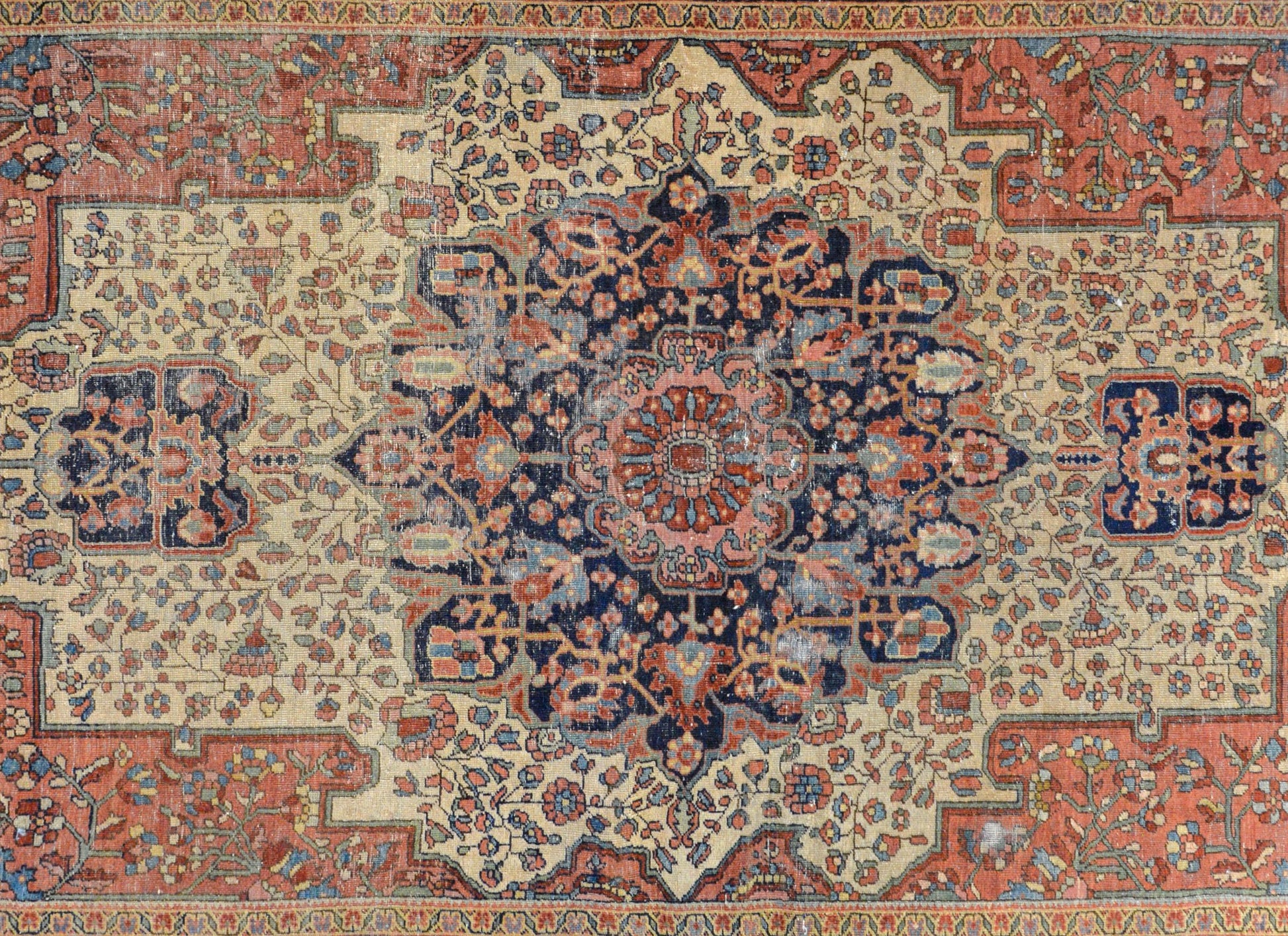 Amazing Early 20th Century Sarouk Farahan Rug For Sale