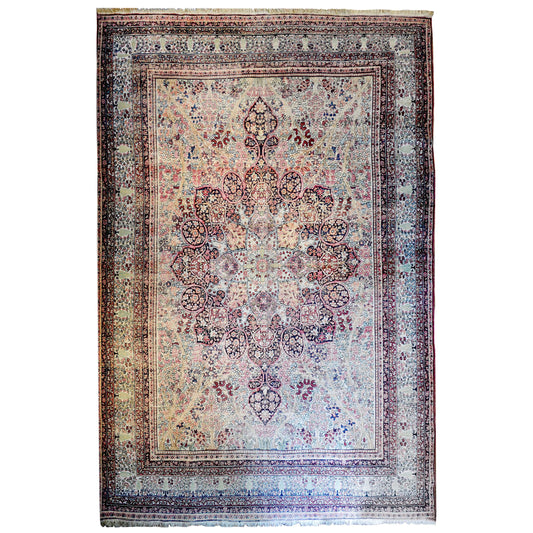 Incredible Early 20th Century Lavar Kirman Rug For Sale