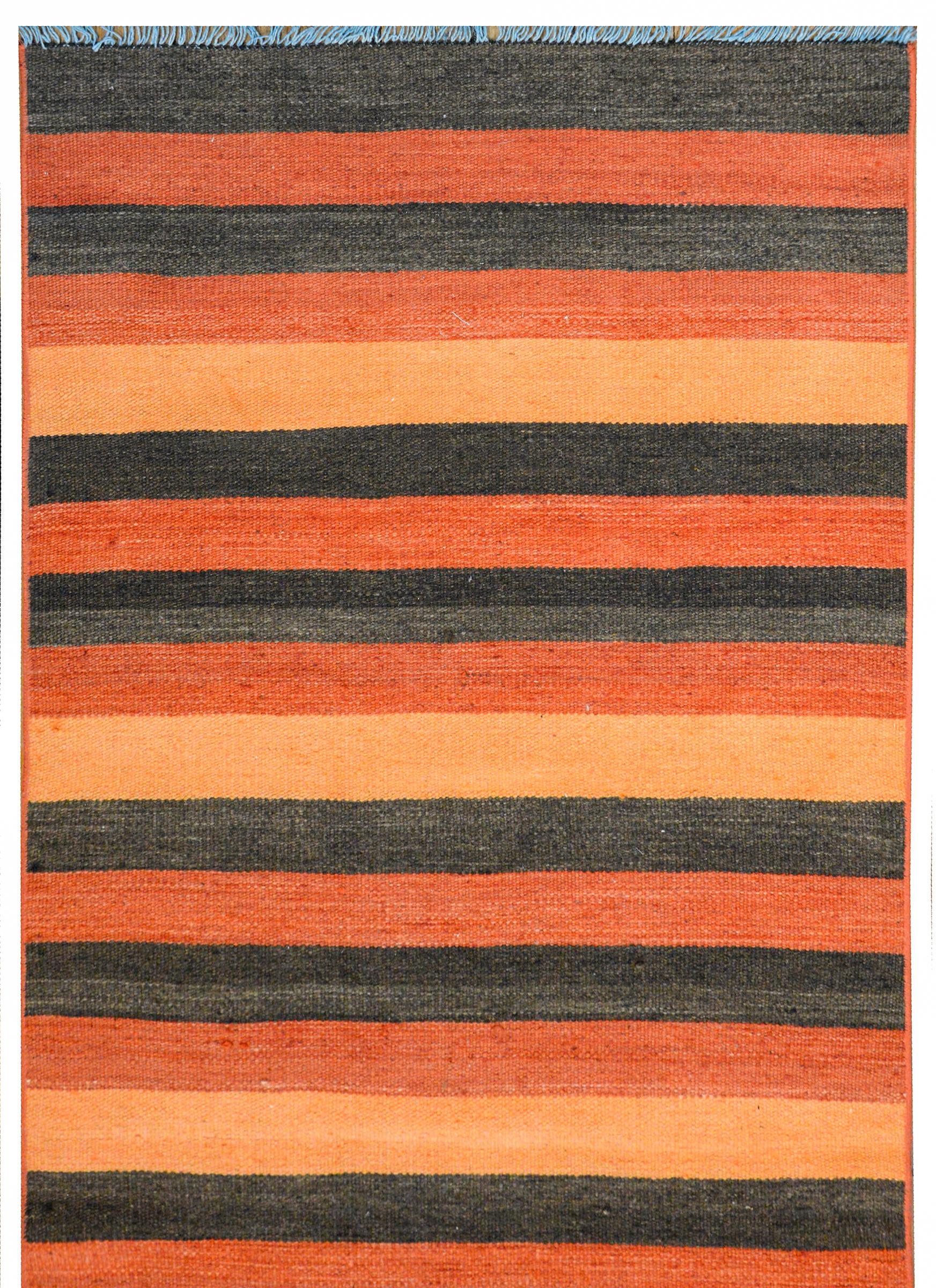 Bold Vintage Konya Kilim Runner For Sale