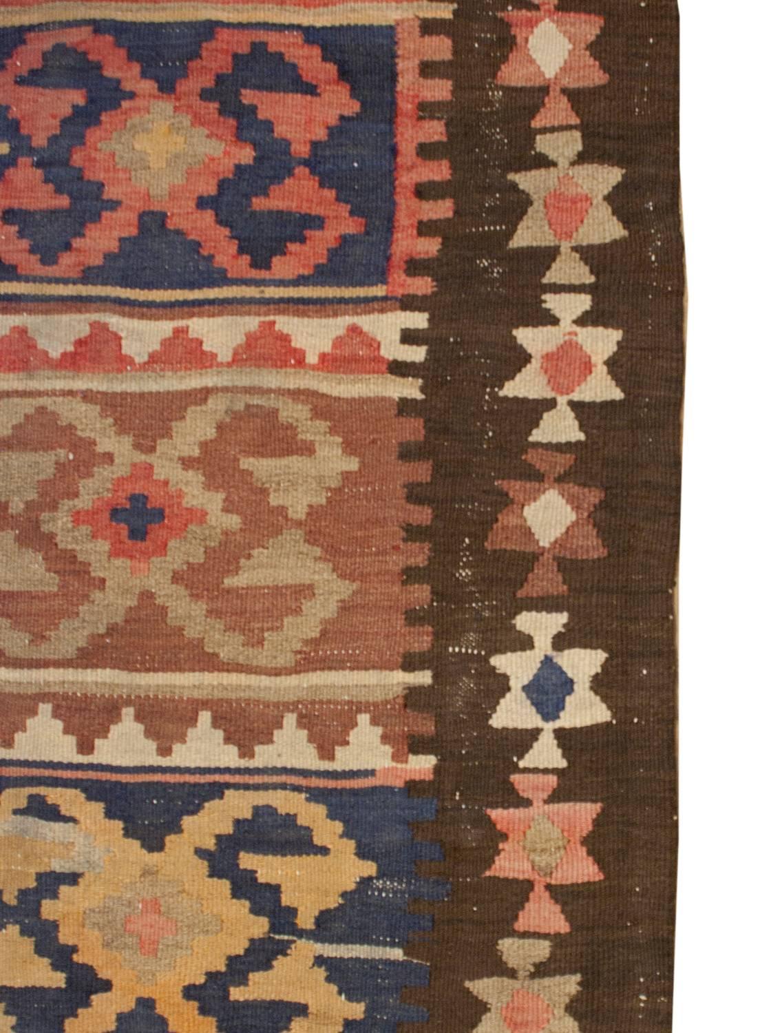Early 20th Century Shahsavan Kilim Runner For Sale