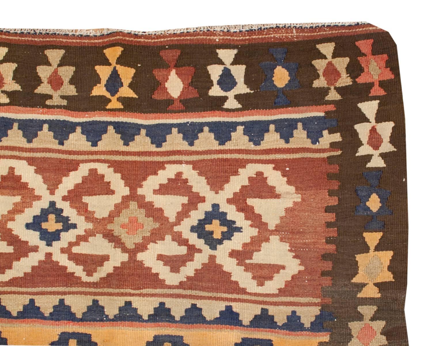Early 20th Century Shahsavan Kilim Runner For Sale